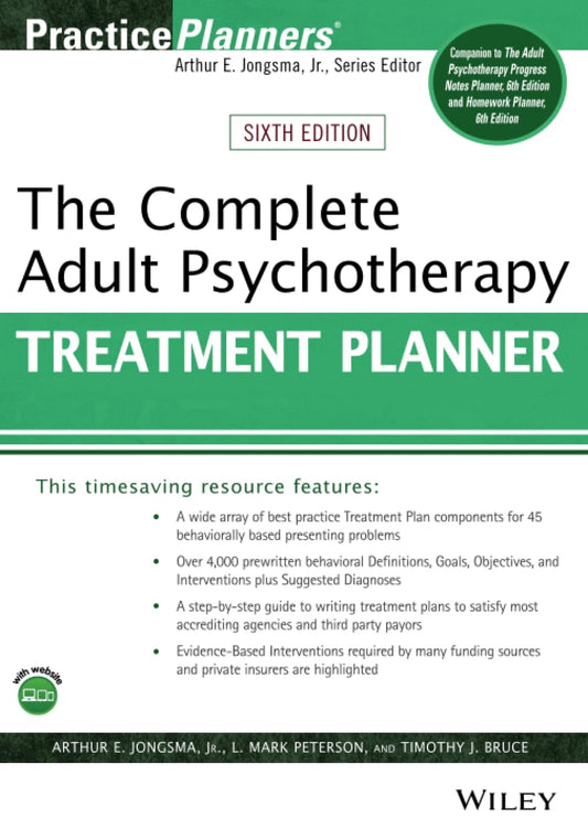The Complete Adult Psychotherapy Treatment Planner paperback ISBN : 9781119629931