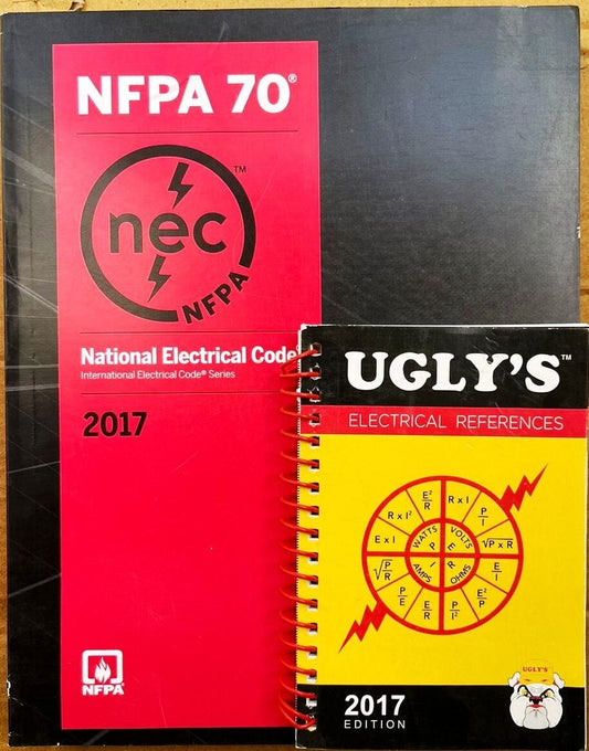 2017 Nec Code Book National electrical code Paperback with Ugly Electrical Refer. spiral